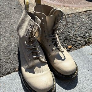 Dr. Martens Cream Combat Boots